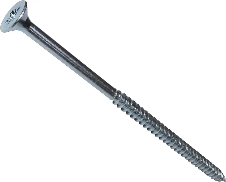AERZETIX - C44838 - Satz von 100 - Holzschrauben - Ø5x110mm - aus verzinktem stahl metall - senkkopf - abdruck kreuzförmig Pozidriv - farbe silber - für schnelle und einfache montage