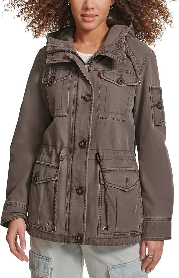 Levi's Women's Lightweight Cotton Military Jacket Coat