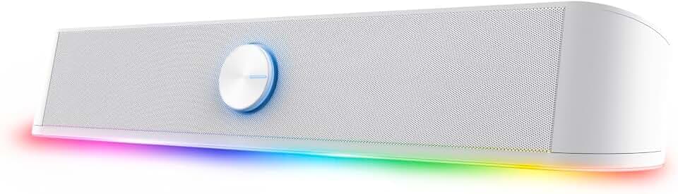GXTrust Rhox PC Soundbar mit RGB Beleuchtung 12W (6W RMS), Weiß