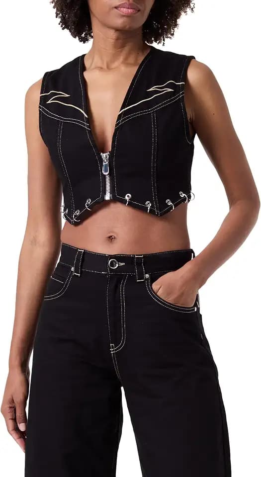 Pinko Damen Dracula Weste Bull Gebunden Weste (1er Pack)