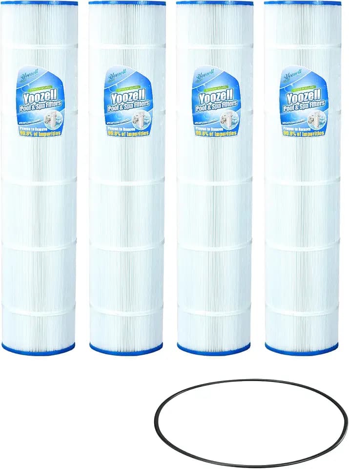 PCC130-PAK4 Swimming Pool Replacement Filter Cartridge Replaces for Unicel C-7472 Filbur FC-1978 160332 178585 FC-6475 Pentair CCP520 R173578 PLFPCC130 Darlly 71252 4Pack (YZ674E.R)