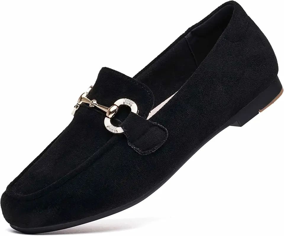 DeYashopin Womens Loafers Shoes Fashion Low Heel Slip on Shoes Comfortable Driving Flats