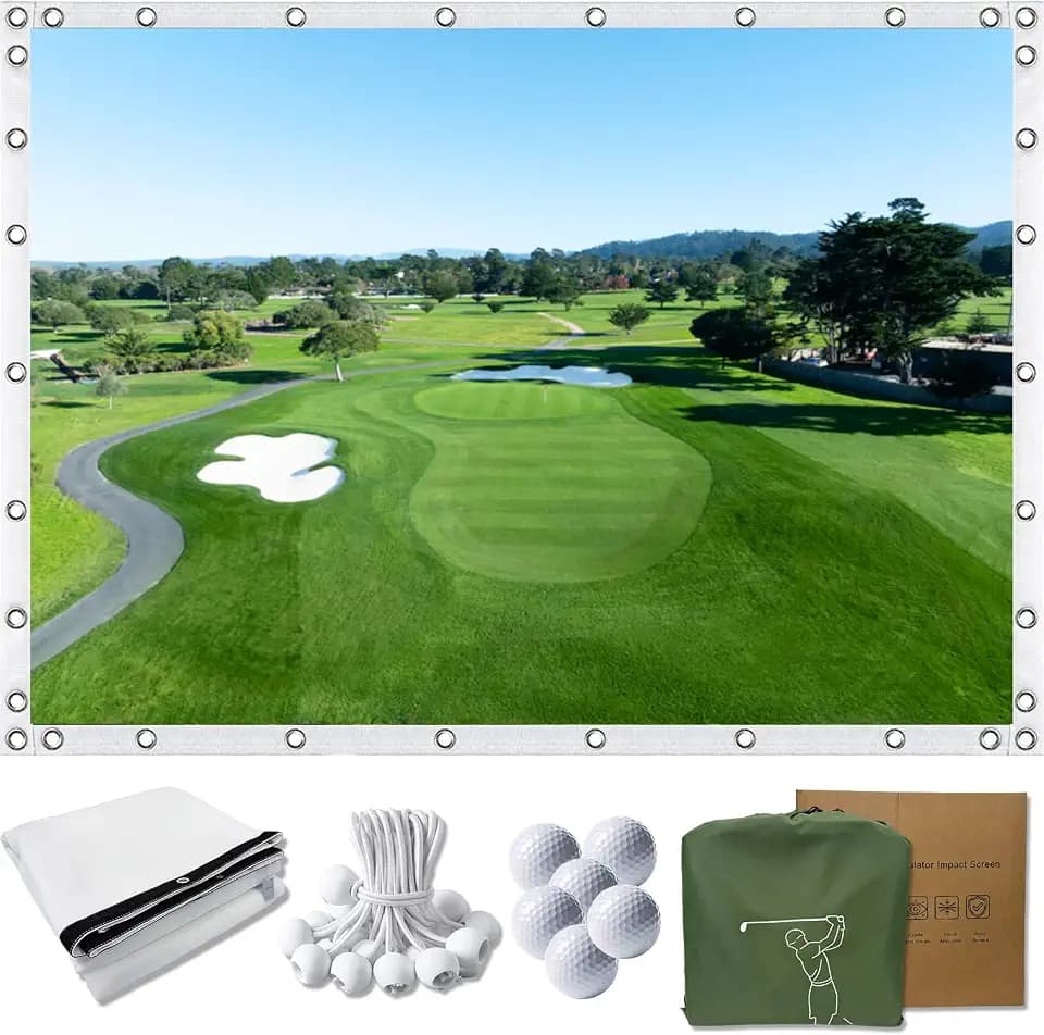 Golf Simulator Impact Screen 3D Air Mesh for Golf Training Indoor/Outdoor