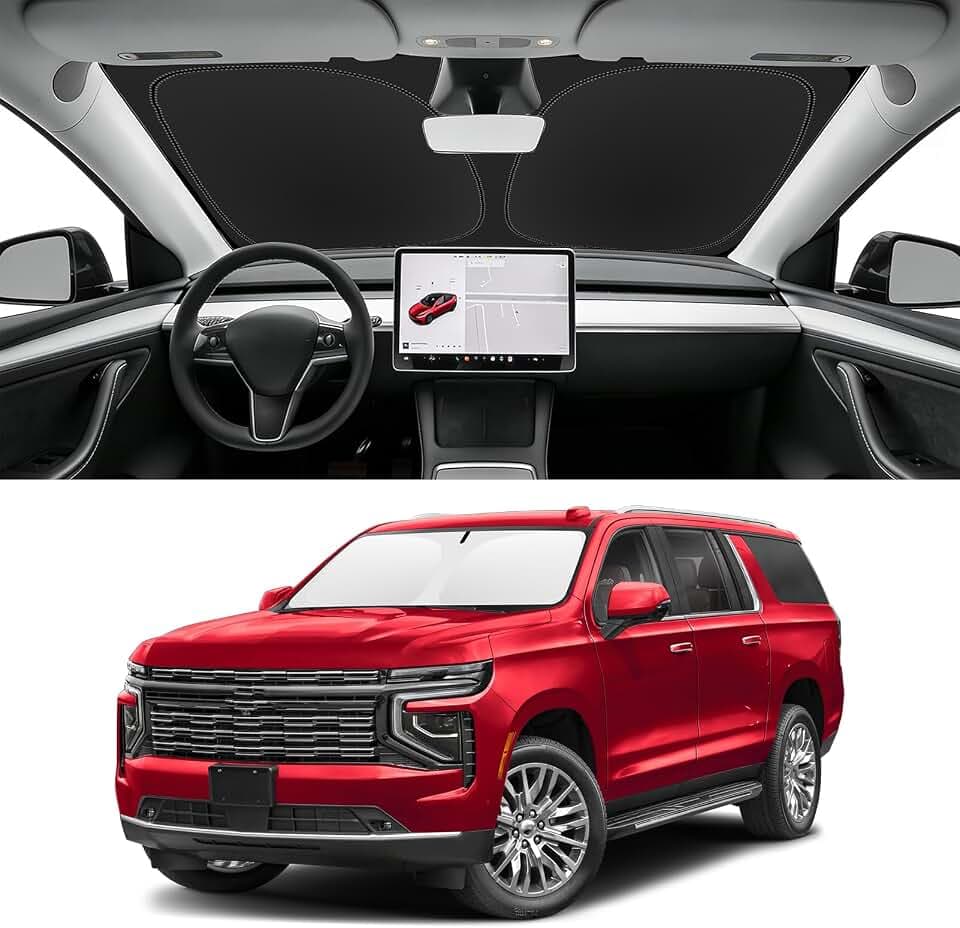 Custom Fit Windshield Sun Shade for Chevrolet Suburban 2021-2026