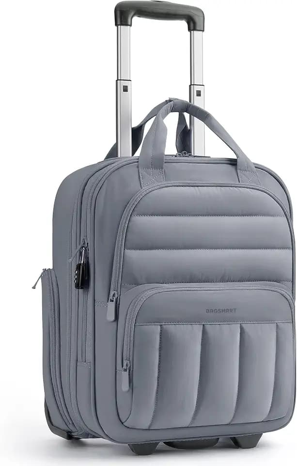 BAGSMART 16 inch Small Underseat Carry on Luggage, Suitcase with Wheels