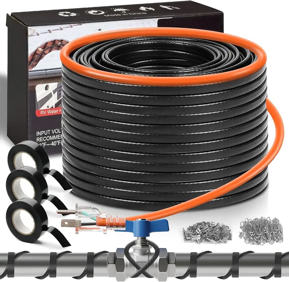 159.5FT(3FT~160FT) Water Pipe Heat Cable for Pipe Freeze Protection
