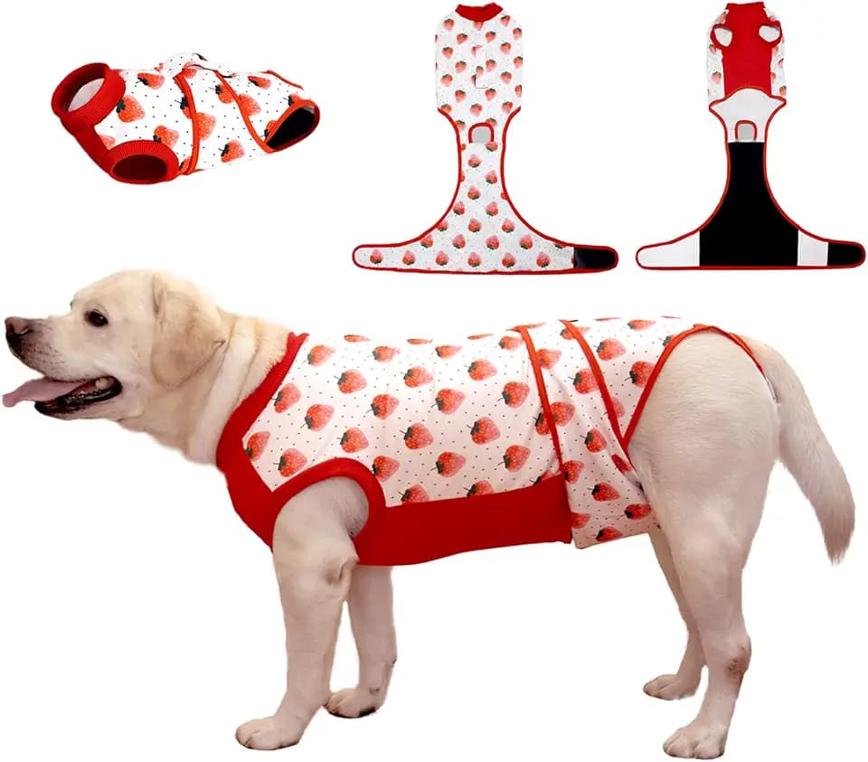 Recovery Suit for Dogs After Surgery, Dog Recovery Suit Female Male after Neutering, Dog Spay Surgical Recovery Suit Female Substitute Cone & E-Collar, Dog Onesie for Surgery Abdominal Wounds Bandages