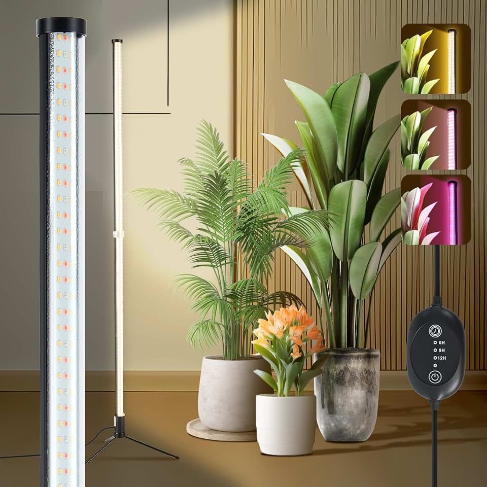 Standing Grow Lights for Indoor Plants, 4FT Plant Growing Lamps for Office