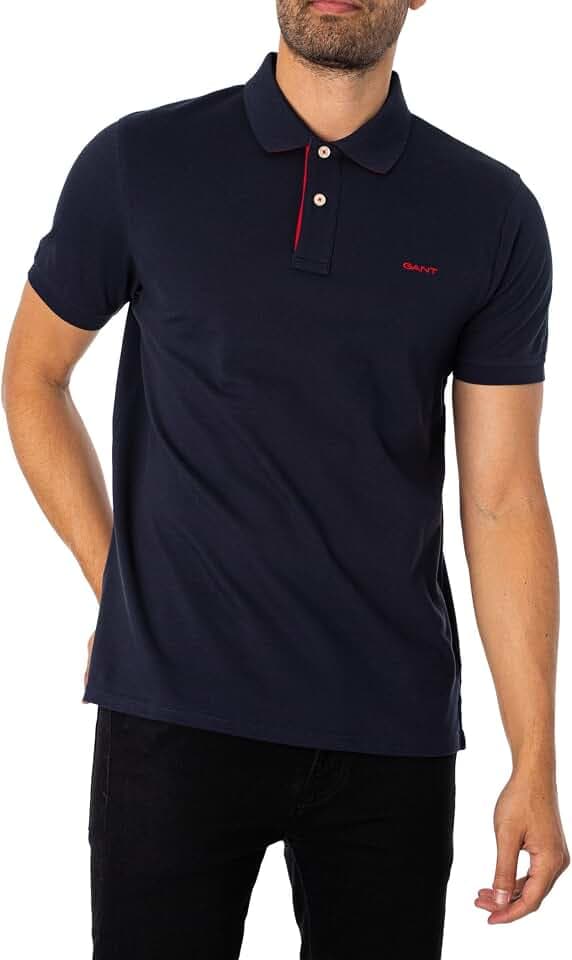 Gant Herren Reg Contrast Pique Ss Polo Polohemd