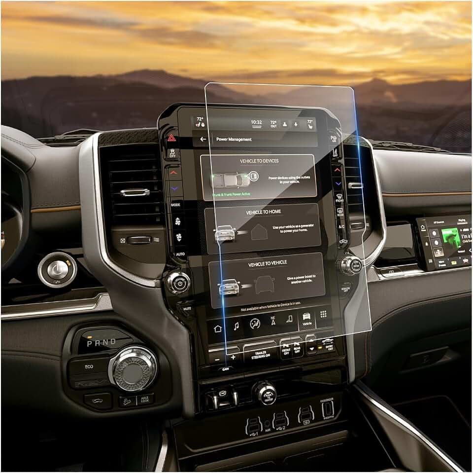 for 2025 Ram 1500 14.4" Screen Protector for 2025 2026 Dodge Ram 1500 2500 3500 Uconnect 5 Nav Pickup Truck 14.4-In Ram 1500 Accessories 9H Tempered Glass Protective Film