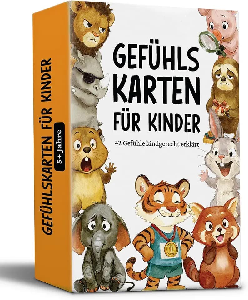 42 Gefühlskarten für Kinder – Emotionskarten zur Förderung von Selbstregulation und Empathievermögen: 42 Gefühle kindgerecht erklärt (Bildkarten für Kinder)
