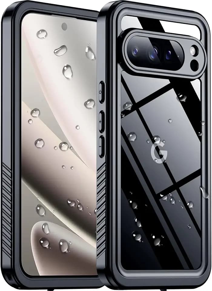 SPIDERCASE for Google Pixel 10 Pro XL Case Waterproof, [12FT Military-Grade Drop Protection] [IP68 Water Resistance] [Privacy Screen Protector] Full Body Protection Phone Case-Black