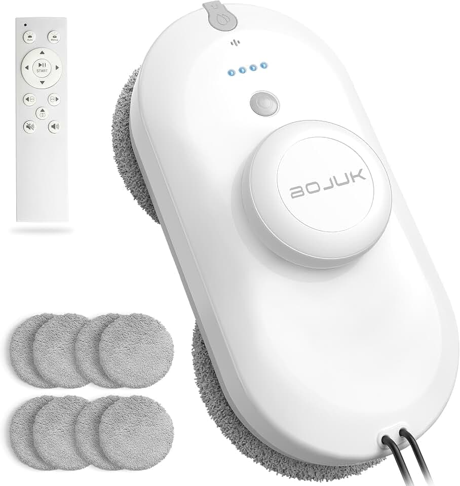Fensterroboter, 6500Pa Fensterputzroboter, Zwei-Wege-Sprühsystem | 100ml Tank, Intelligente Routenplanung, Kantenerkennung, UPS, 3 Modi, lückenlose Reinigung aller Fensterarten