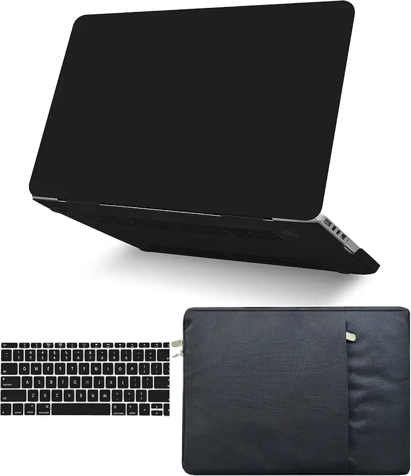 KECC Ultra Thin Case for MacBook Pro 16 inch M5 2026-2021 M4 M3 M2 M1 Pro/Max Chip, Lightweight Plastic Hard Shell for MacBook Pro 16.2” + Keyboard Cover + Sleeve + Screen Protector, Matte Black