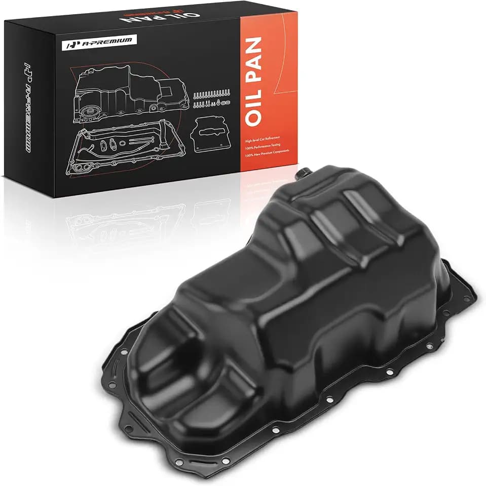 A-Premium Engine Oil Pan Sump with Drain Plug Compatible with Hyundai & Kia