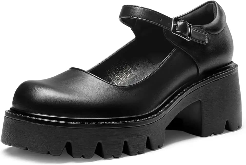 DREAM PAIRS Women's Mary Janes Shoes Platform Pumps