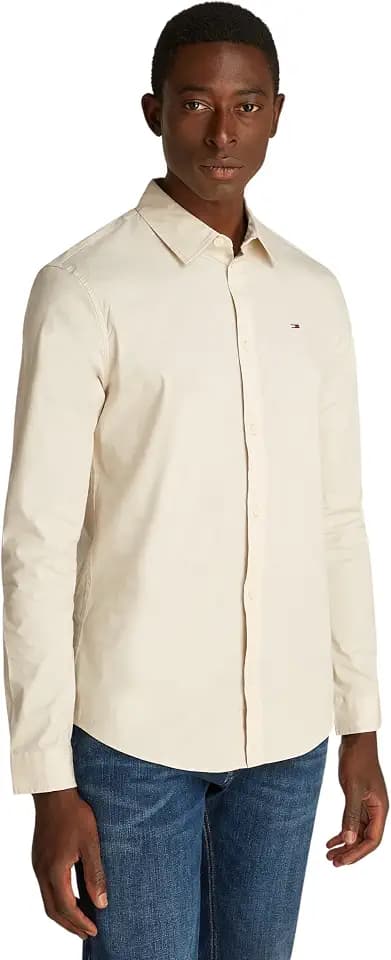 Tommy Jeans Herren Hemd Original Stretch Shirt Slim Fit