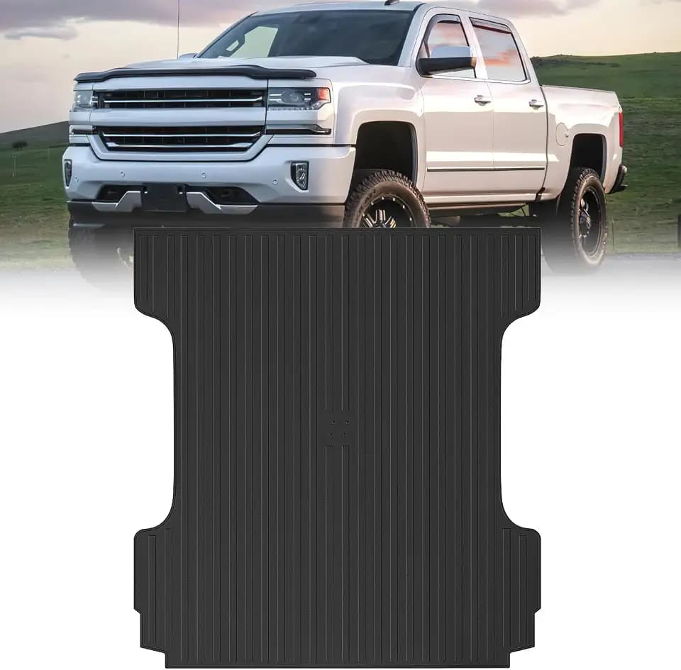 Nilight Rubber Truck Bed Mat for 2014-2018 Chevy Silverado GMC Sierra 1500