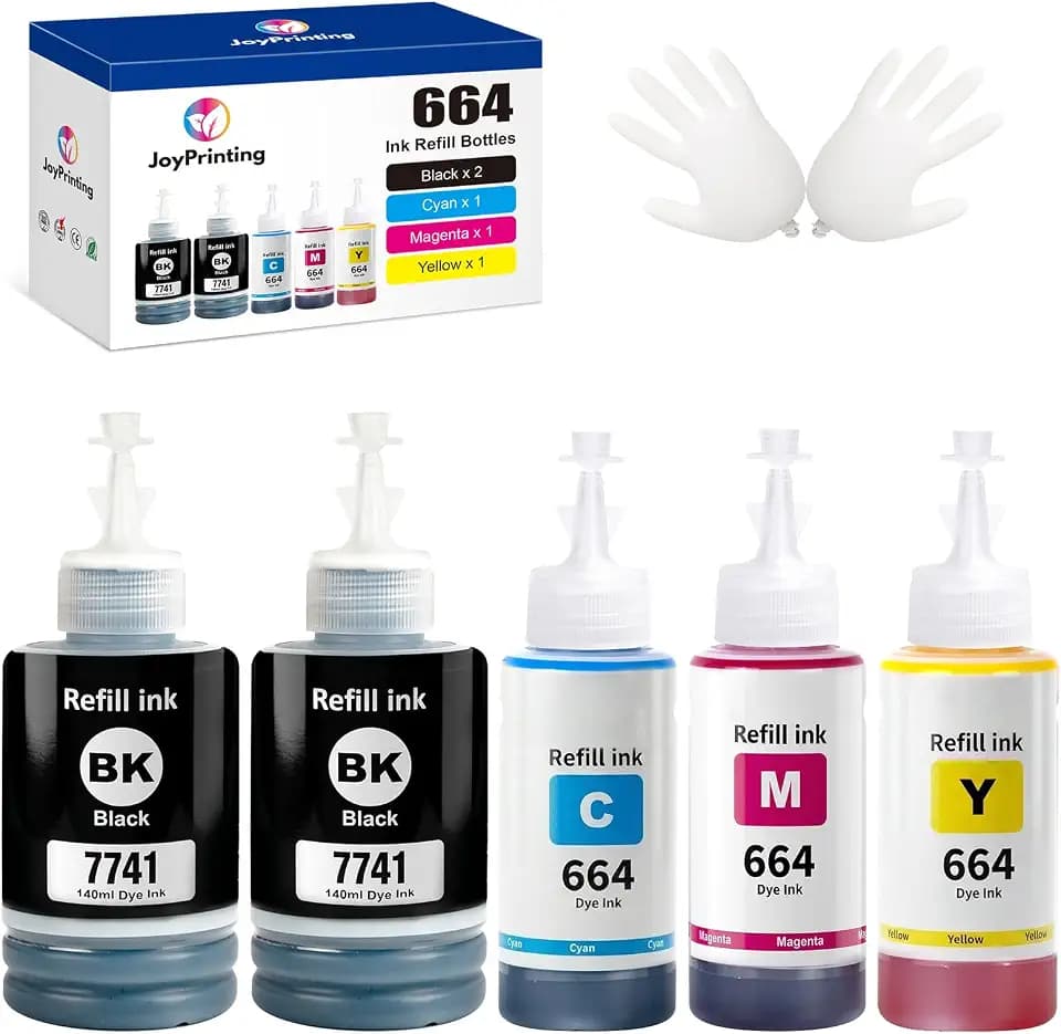 774 664 Ink Refill Bottles Compatible with ET-2650 ET-2550 ET-3600