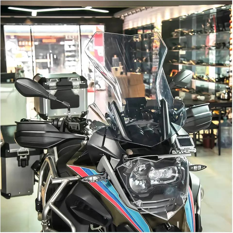 Motorcycle Large Windshield Windscreen Wind Screen Deflector Protector Fairing for B.M.W R1200GS LC 2013-2018 R 1200 GS ADV 2014-2018 R1250GS 2018-2022 R 1250 GS Adventure 2018-2023 (Clear)