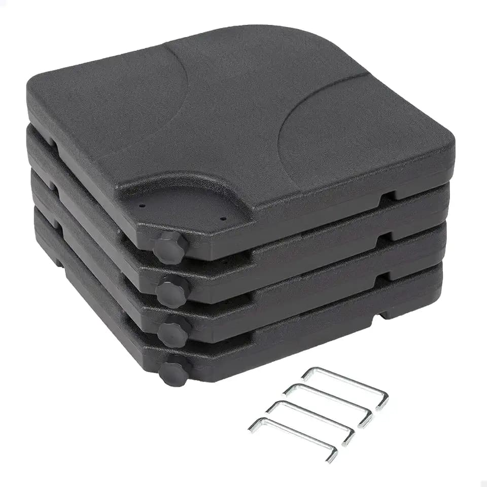 AKTIVE 62196 – Quadratischer nachfüllbarer Sonnenschirmhalter, 4 Stück AKTIVE Garden
