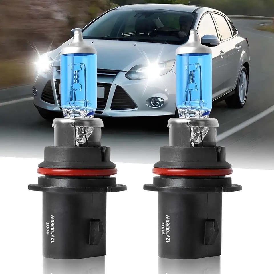 SHENKENUO Fit For Ford Focus (2005-2007) 9007 High/Low Beam Ultra - High Performance Halogen Headlight Bulbs,Plug-n-Play,Pack of 2
