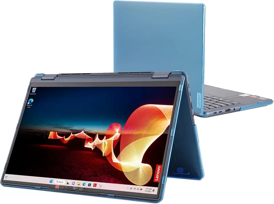 mCover case ONLY Compatible for 2022-2024 13.3" Lenovo Yoga 6 13ABR8 | 13ALC7 Series 2-in-1 Windows Notebook Computers (NOT Fitting Any Other Models)- Aqua