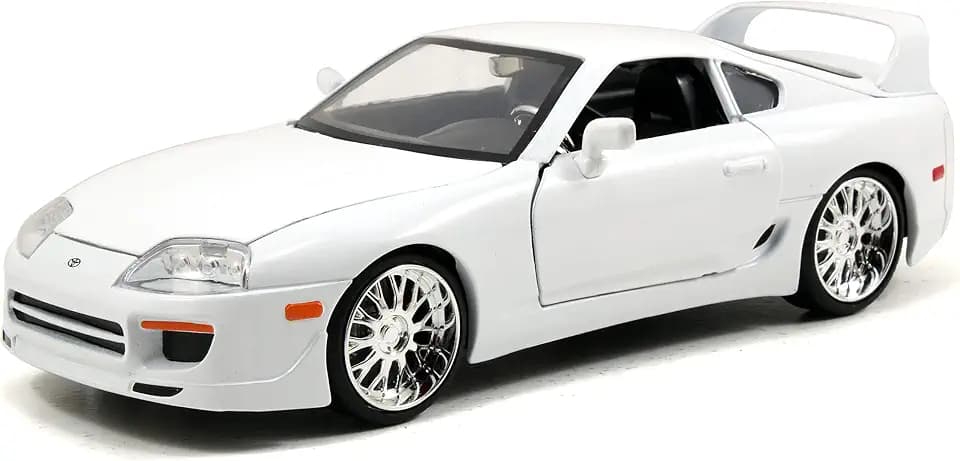 Jada Toys Fast & Furious 1:24 Brian's Toyota Supra Die-cast Car White, toys for kids and adults (97375)