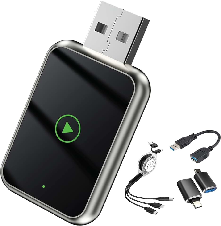 2-in-1 Wireless CarPlay & Android Auto Adapter for Cars