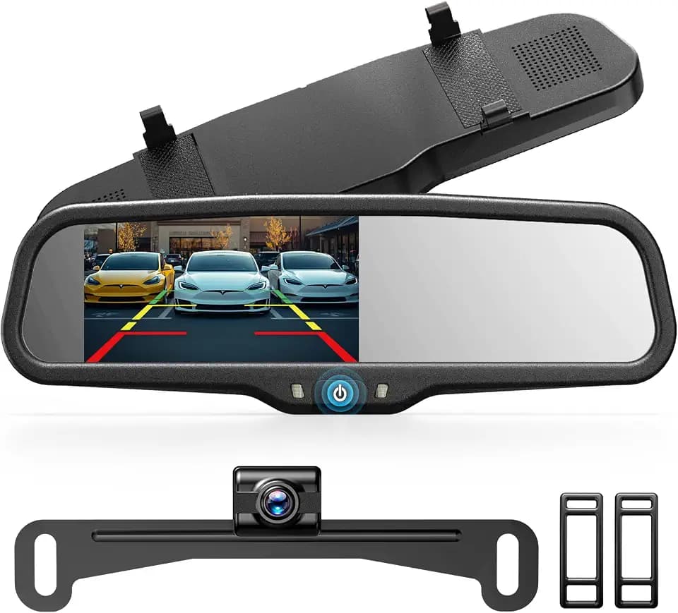 AUTO-VOX OEM Wireless Rear View Mirror Backup Camera with 4.3''Monitor