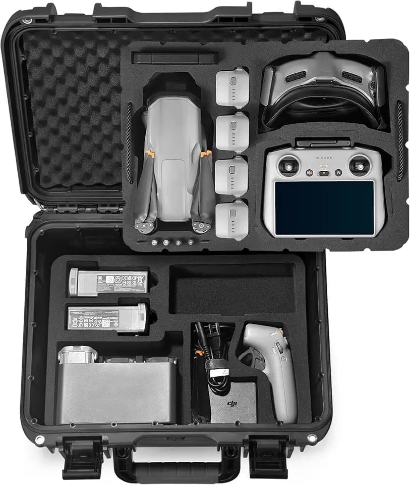 Lekufee Waterproof Hard Case for DJI Air 3S/3,Fly More Combo,DJI RC Pro 2/RC 2/RC N3/N2,Goggles 3/2/Integra,RC Motion 3/2 and Accessories(Case Only)