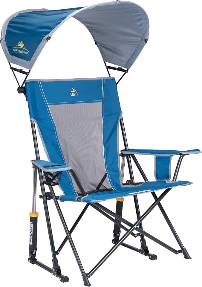 GCI Outdoor Sunshade Rocker Outdoor Rocking Chair with Canopy