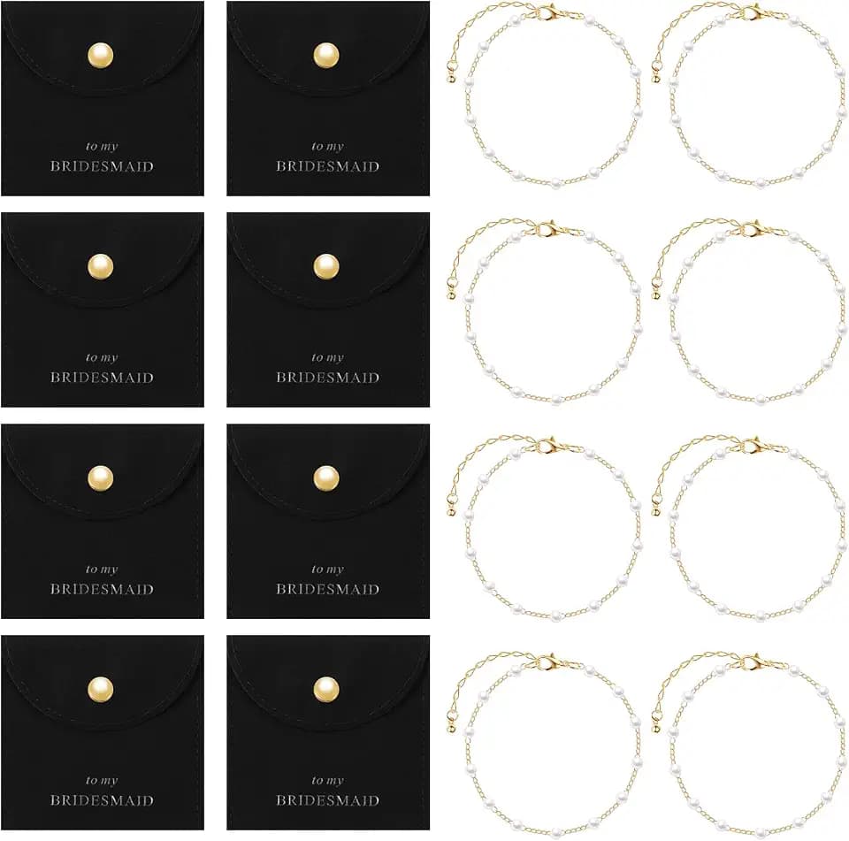 Quelay 16 Pcs Bridesmaid Bracelet Gift with Pouch