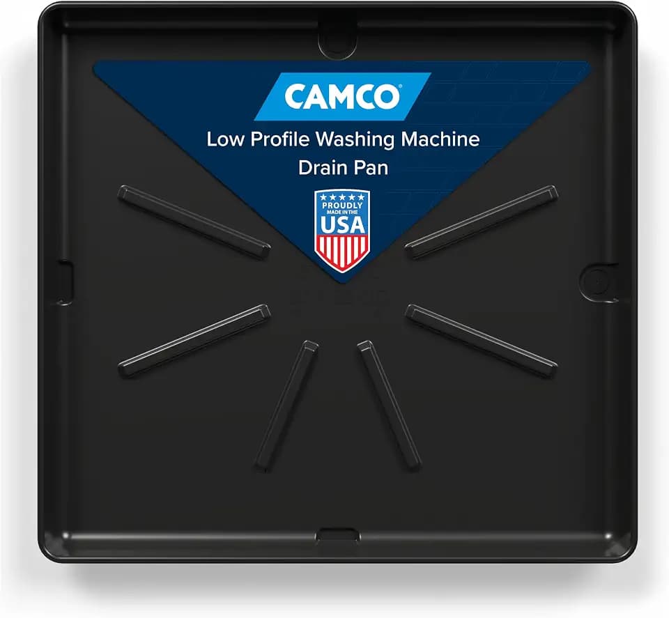 Camco Low Profile Washing Machine Drain Pan w/PVC Fitting - Made in USA