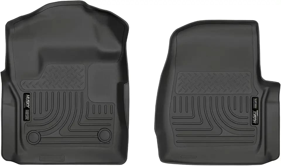 Husky Liners Weatherbeater Floor Mats | Fits 2017-2026 Ford F-250/F-350 Standard CAB | Front Row, 2-pc Black - 13311