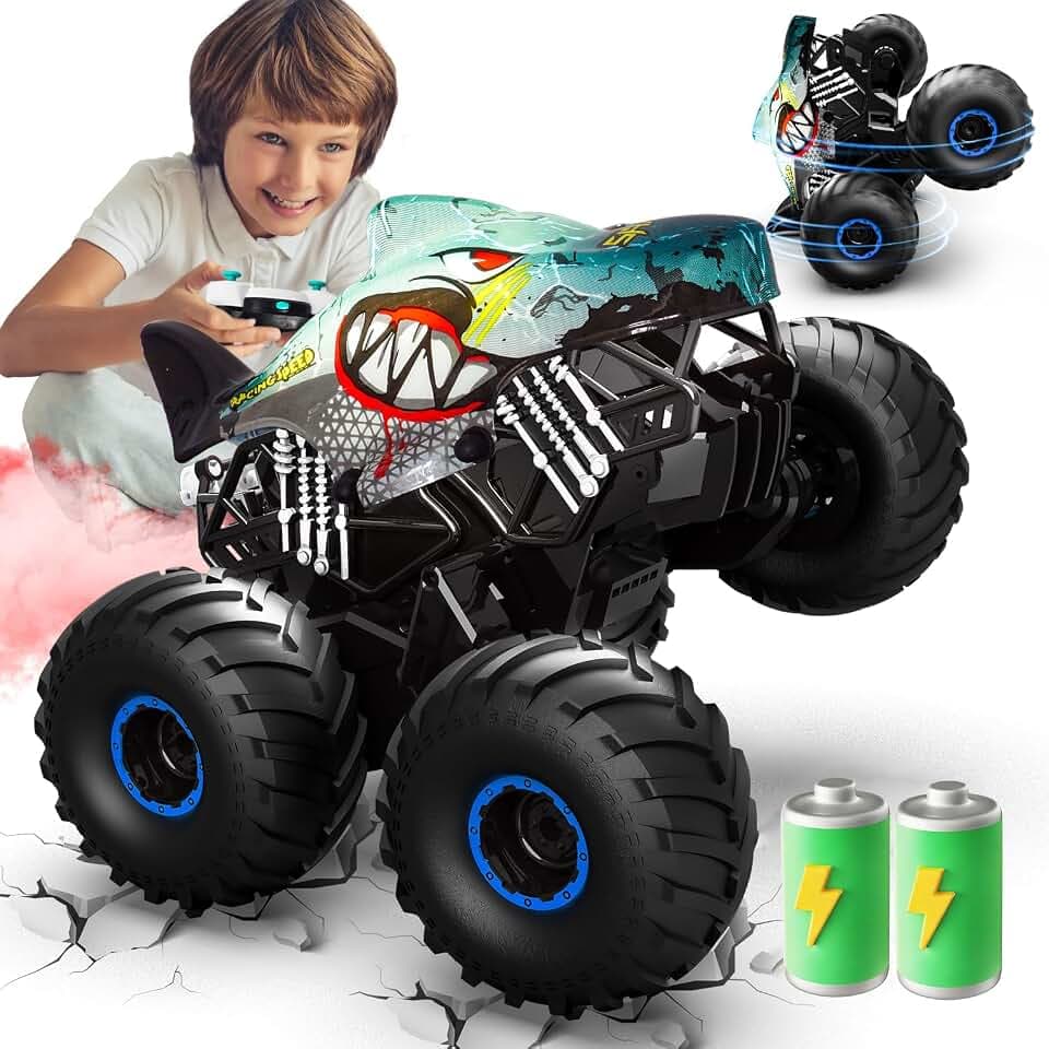 1/16 Hai Monstertruck Ferngesteuert mit Stomp, Spray, 360°Drehung, & Musik