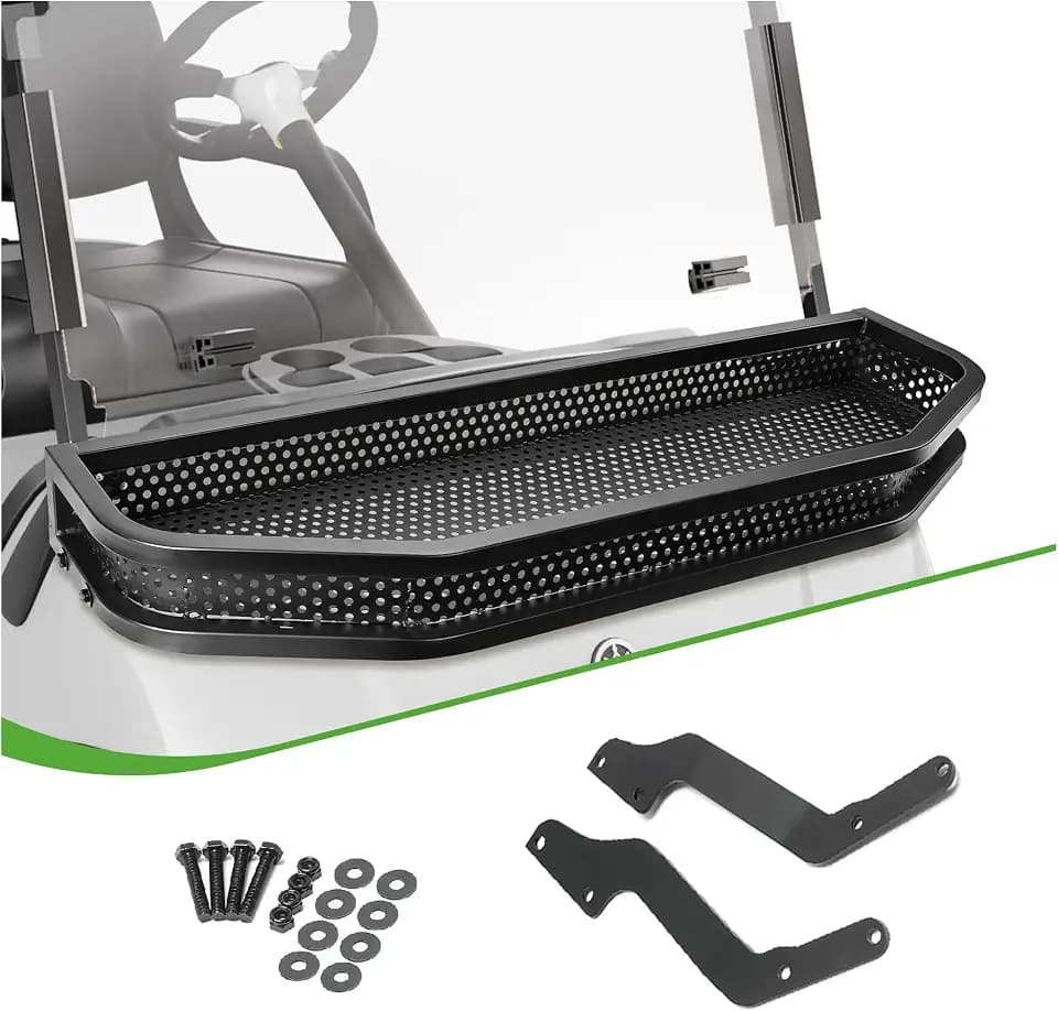 10L0L Golf Cart Front Cargo Basket for Yamaha G29/Drive Ydre Serials Clay Outer Utility with Mounting Brakets for Gas & Electric Golf Carts, Heavy-Duty Steel Storage Rack (Ydre(G29/Drive))