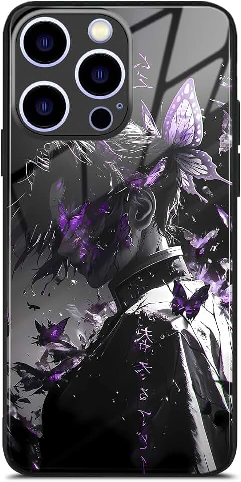 Insect Hashira Anime Glossy Tempered Glass Case for iPhone 17 Pro Max