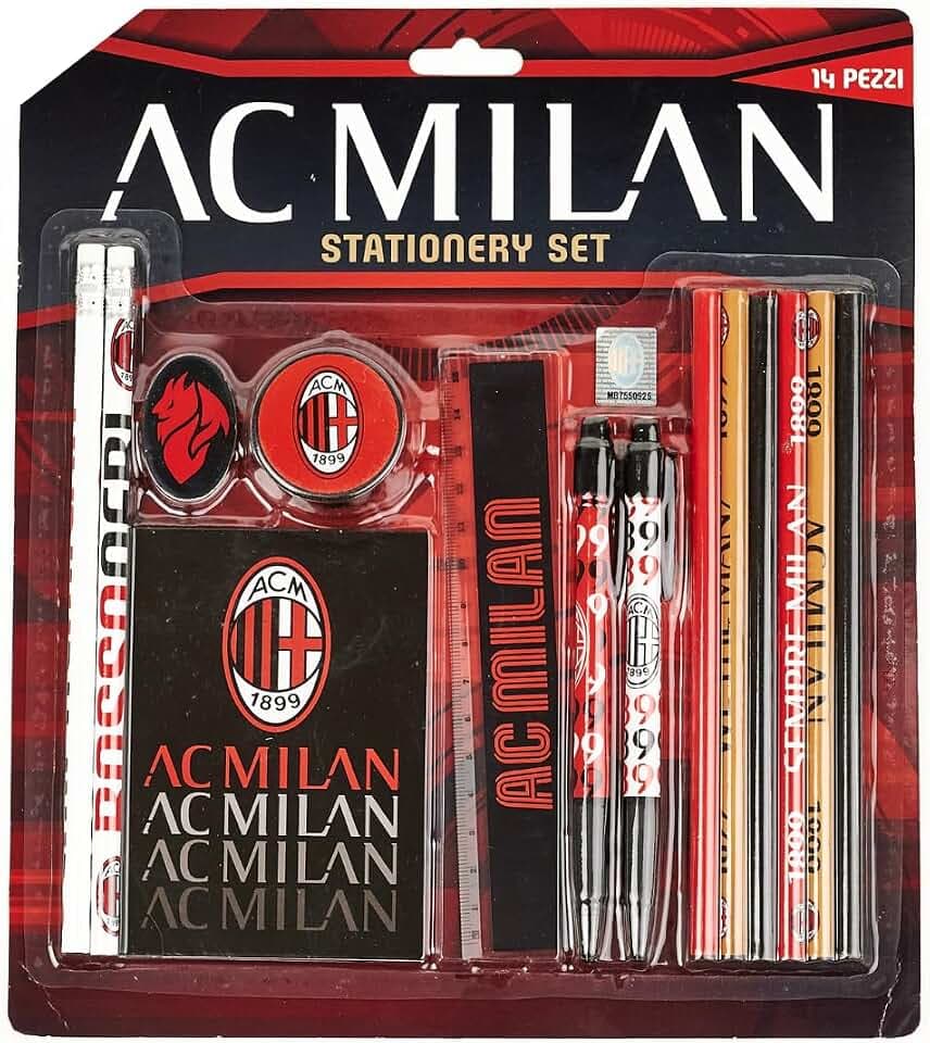EURO PUBLISHING Milan, offizielles Produkt – Schreibwaren-Set (bestehend aus 14 Teilen)