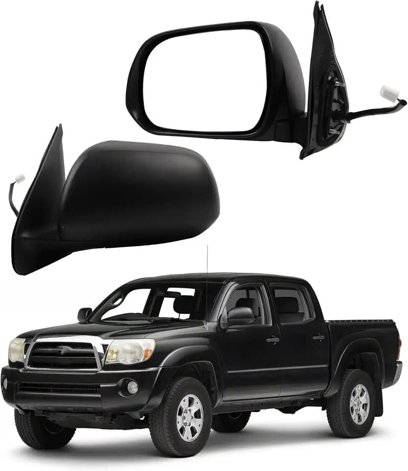 Dasbecan Left Side Mirror Compatible With 05-11 Toyota Tacoma Black 3pins