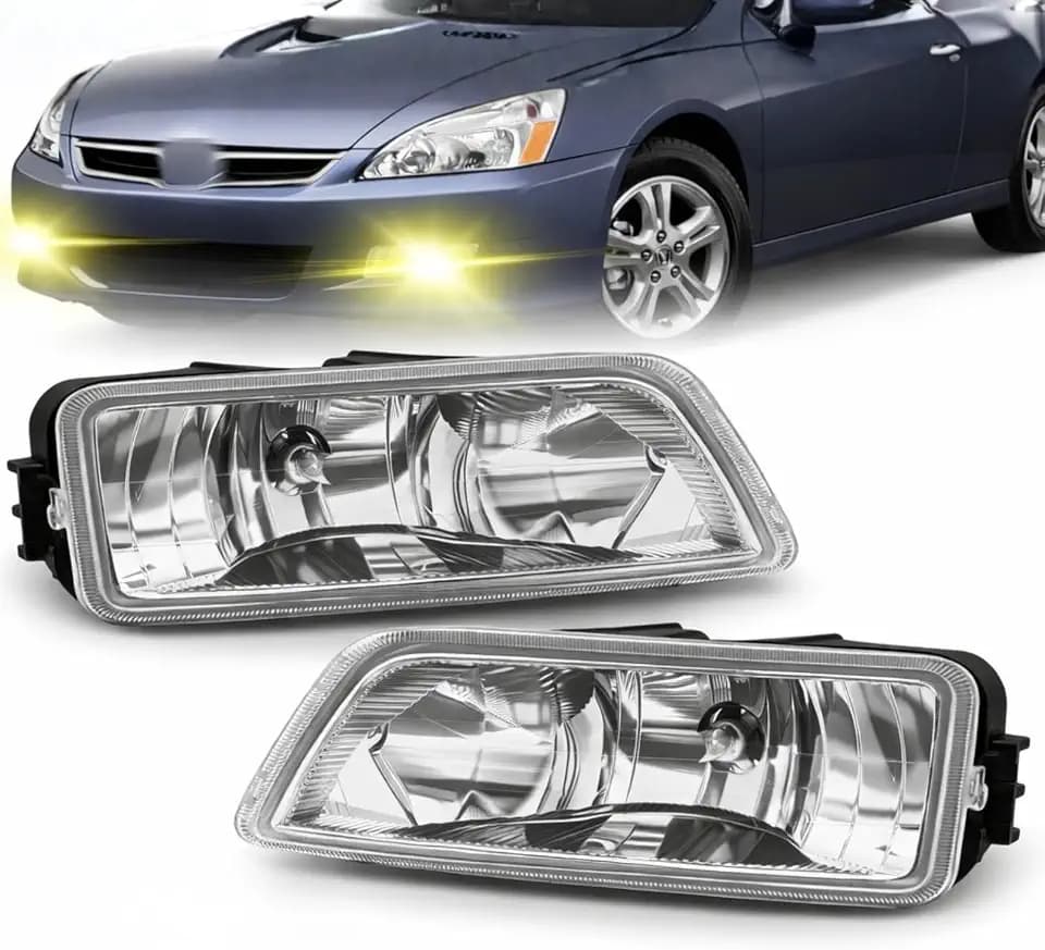 Fog Lights Compatible With Honda Accord Sedan 2006 2007 Replacement kit with H11 12V 55W Halogen Bulbs
