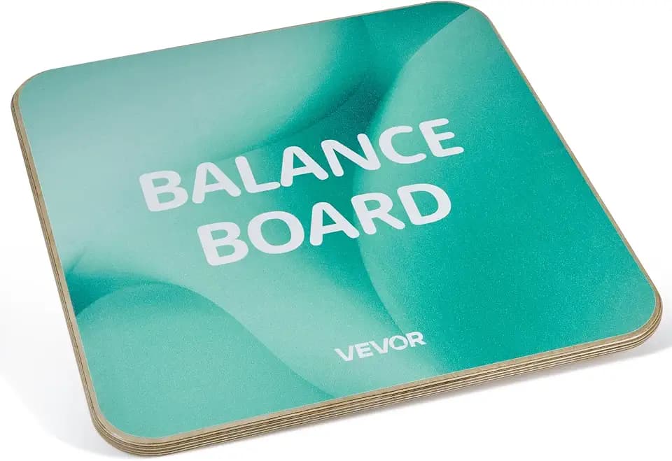 VEVOR Balance Board, 360° Rotating Wobble Board Trainer for Adults 3-Level Adjustable, Wooden Balance Training Equipment, Slip-Resistant Surface for Core Workout, Standing Desk Exercise, Home Gym