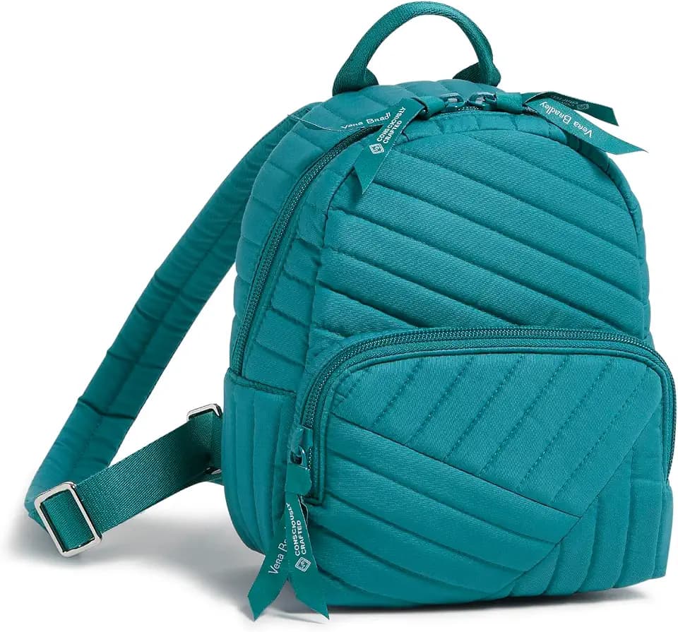 Cotton Mini Backpack Purse, Forever Green