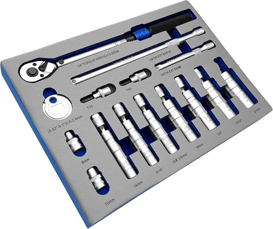 ZKTOOL 15PCS Universelles Magnetisches Zündkerzenschlüssel-Set