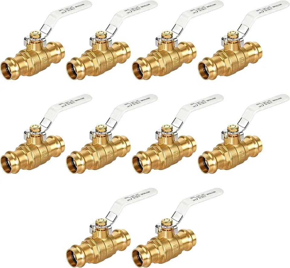 10 Pack 3/4” Pro Press Ball Valve Fittings Full Port