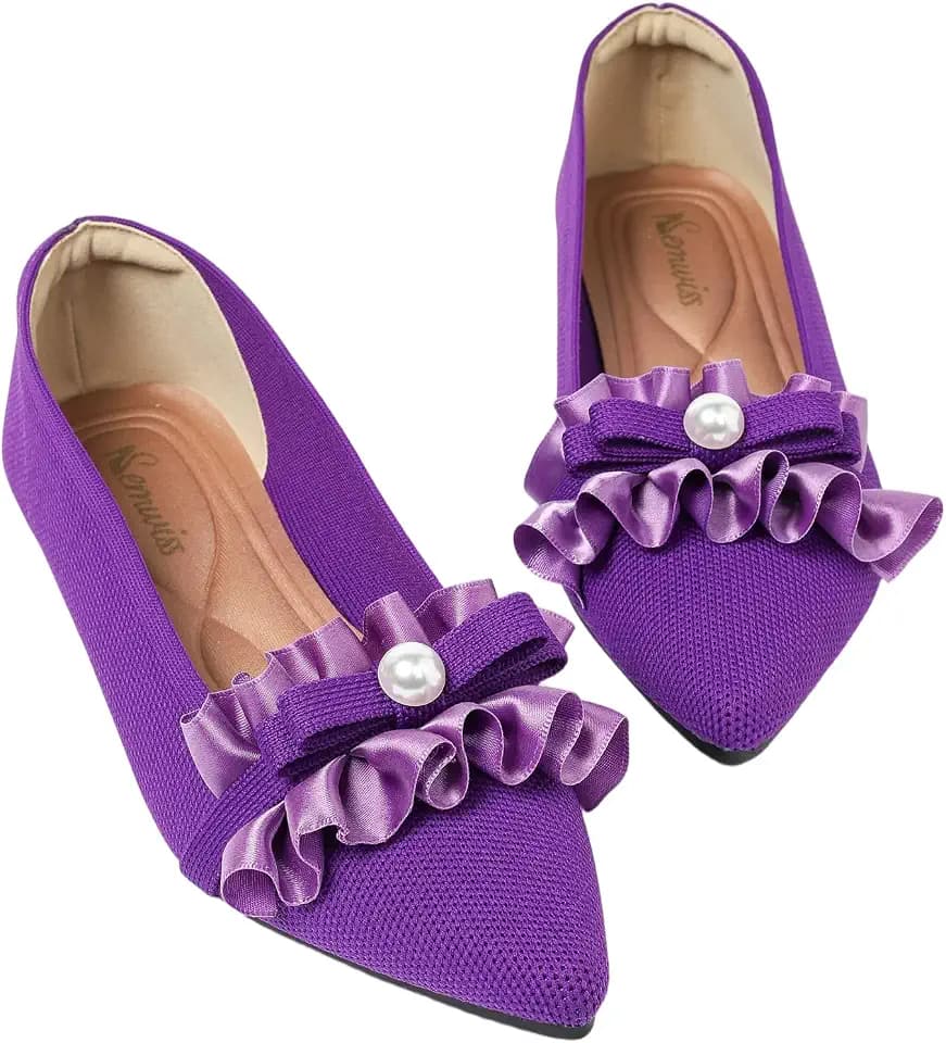 Semwiss Women's Pointed Toe Ballet Flats Comfortbale Dressy Casual Shoes