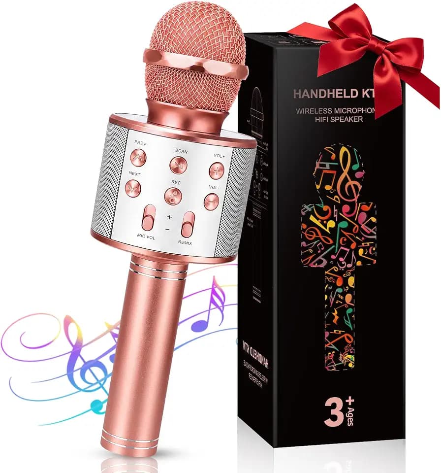 Mikrofon Kinder, Drahtloses Karaoke Spielzeug Geschenke