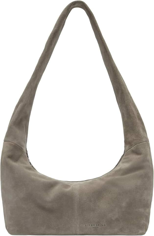 LIEBESKIND BERLIN Leder Schultertasche Bos Taurus Hobo Bag Neutral Grey taupe
