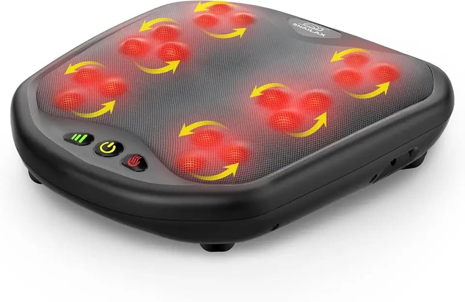 Snailax Shiatsu Fußmassagegerät mit Wärme, Elektrischer Fußwärmer Geschenk