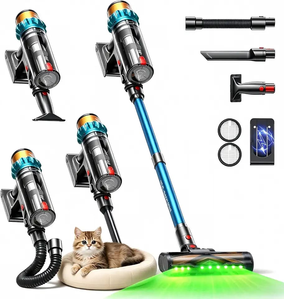 UNINELL HOME Akku Staubsauger Kabellos 600W/50kPa/70Min mit Turbomodus